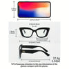 LIMIAOMIAO Vintage Women'S Cat Eye Reading Glasses - Clear & Transparent Fashion Readers, Strength +1.0 to +4.0, with Case & Cloth, Mixed Frame, AC Lenses, Metal Hinges
