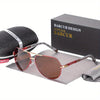 BARCUR Aluminum Retro Sunglasses for Men with Polarized Lenses
