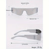 Men'S Reflective Plastic Frameless Wrap-Around Wide-Leg Stylish
