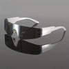 Men'S Reflective Plastic Frameless Wrap-Around Wide-Leg Stylish
