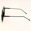 Retro Rectangular Fashion Glasses with Metal Hinges - Stylish Gradient Lenses, Oversized Frame, Black & Brown Gradient Design