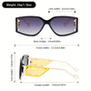 Tinted Lenses, Golden-Tone Metal Hinges & Transparent Temple Arms - Stylish Decorative Eyewear