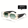 oversized hollow square-frame glasses