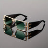 oversized hollow square-frame glasses