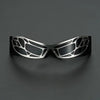 Punk Style Y2K Fashion Glasses with Mesh Design, Trendy Full-Rim Frame & Black Tinted Lenses