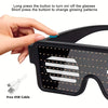 ED Glowing Glasses USB Rechargeable Light Up Glasses with Flashing Neon 11 Patterns Luminous Glasses