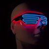 Futuristic LED Light-Up Glasses with Adjustable Nose Bridge & Glowing Red Lenses