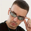 Retro Glasses for Him - Narrow Frame, Metal Hinges, Polycarbonate Lenses