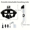 QINGSONG 2-in-1 Snorkel Set for Adults - Panoramic View Mask, Anti-Fog & Leakproof, Dry Top Snorkel, Swimming Goggles with Adjustable Strap