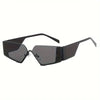 Retro Street Fashion Glasses, Semi-rimless, PC Polycarbonate Lens, Metal Frame, Y2K Style