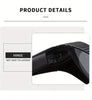 Futuristic Cyberpunk Large-Frame Fashion Glasses - Red Ribbed Design, Black Lenses