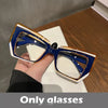 t Eye Glasses TR90 Frame Clear Lens Computer Glasses Color Block Fashion Spectacles