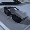 Chic Cat Eye Fashion Glasses for Women - Luxury V-Letter Design, Anti-Glare Lens, Lightweight PC Frame