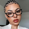 Cat Eye Irregular Frame Clear Lens Glasses Computer Glasses