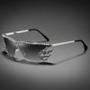 Stylish And Unique Pair of Oversized Glasses Adorned with Rhinestones