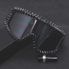 Trendy Alien-Style Mirrored Glasses with Spiked Frame - Oversized, Decorative Eyewear