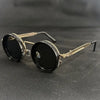 Vintage Leica-Style Rotating Fashion Glasses - Adjustable Brightness Steampunk-Inspired Alloy Frame