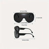 Large One-Piece Fashion Glasses, Oversized PC Frame & Lens, Full Rim