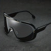Large One-Piece Fashion Glasses, Oversized PC Frame & Lens, Full Rim